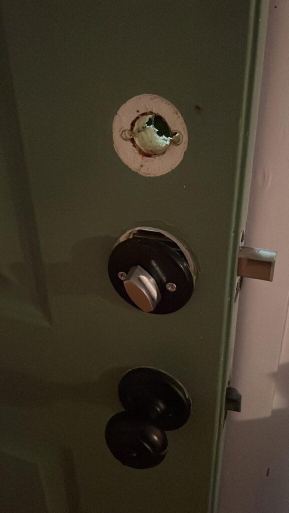 Drill a hole on a door for a deadbolt in Mandarin, FL