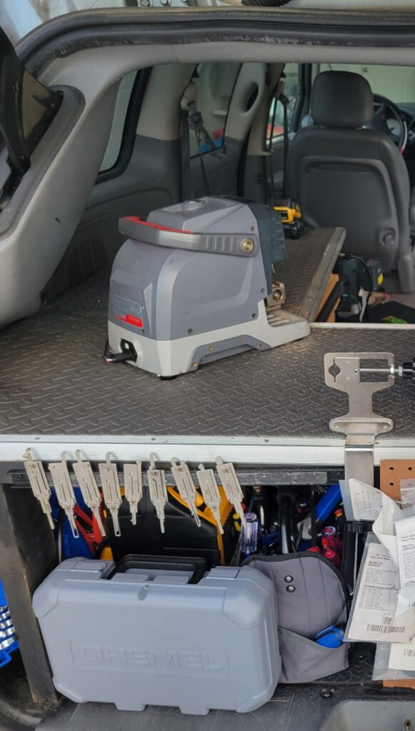 Lishi tools on the work van in St. Johns, FL