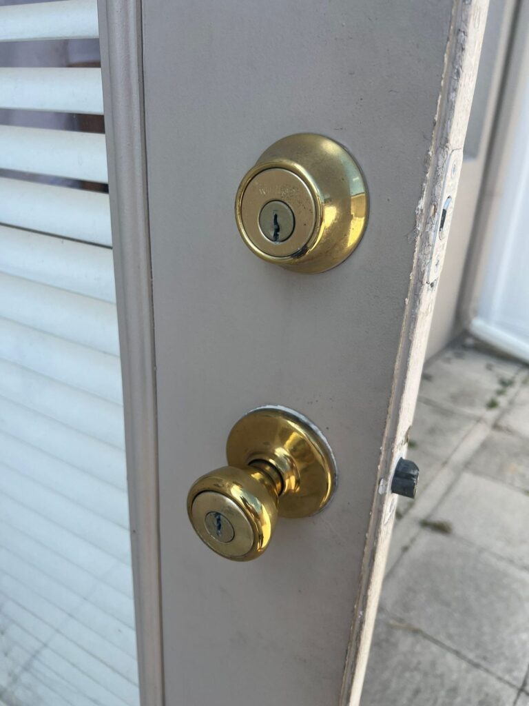 Locks change on a new house in Jacksonville Beach, FL